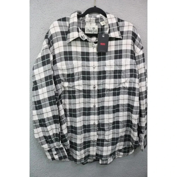 Levi Strauss Silver Tab Men's Plaid Flannel Shirt-Size XXL-New with Tags - Picture 1 of 10
